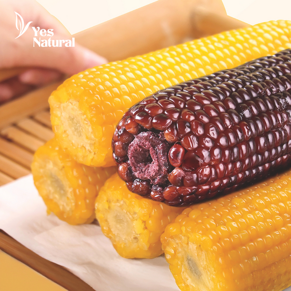 Yes Natural Organic Yellow Glutinous Corn / Organic Black Glutinous Corn 悦意有机黄糯玉米/悦意有机糯玉米 400g (2pcs/pack)
