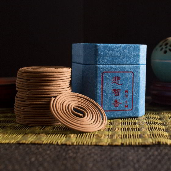 悲智香- 檀香 (中盘)  Prajna Incense Sandalwood ( Medium Coil) 48 pcs, 88g