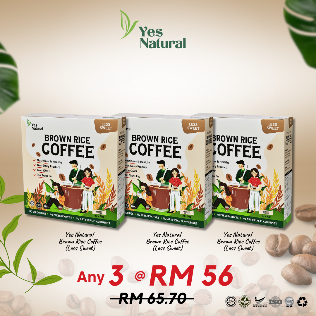 Mix Any 3 @ RM56 > Yes Natural Brown Rice Coffee (Less Sugar / No Adde ...