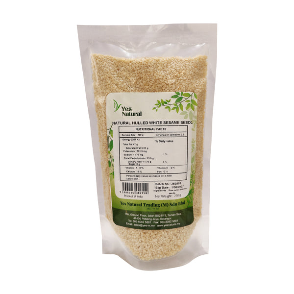 Yes Natural Hulled White Sesame Seeds 天然白芝麻 250gm