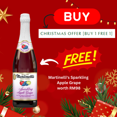 [Christmas Offer] Martinelli's sparkling apple grape juice 750ml  气泡苹果葡萄汁