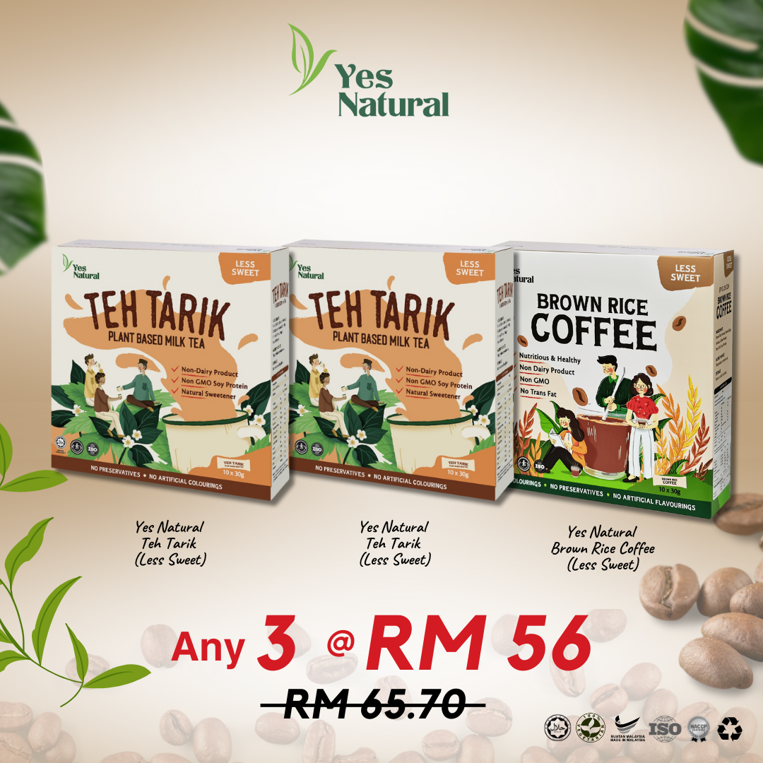 Yes Rice Rate Mix Any 3 @ RM56 > Yes Natural Brown Rice Coffee (Less Sugar / No Adde ...