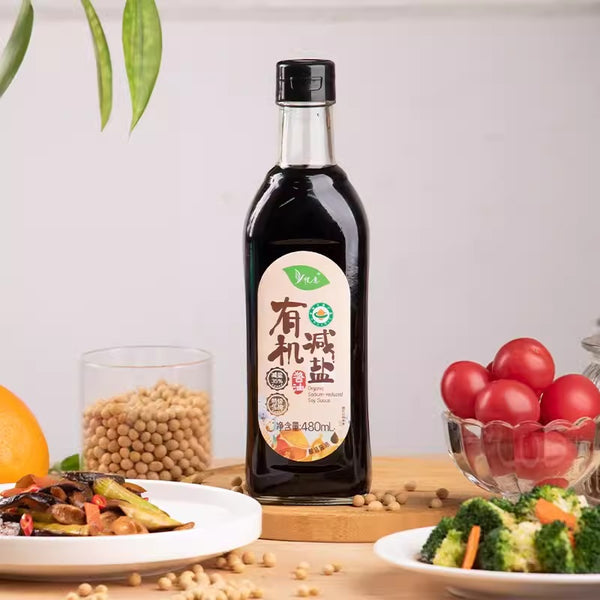 Yes Natural Organic Sodium-Reduced Soy Sauce 悦意有机减盐酱油 (480ml)