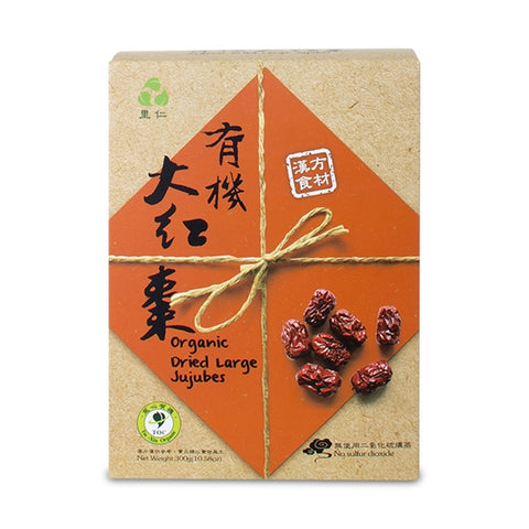 Organic Dried Large Jujubes 有机大红枣-盒装（300g/box)