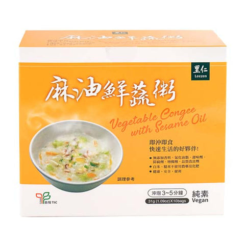Vegetable Congee with Sesame Oil 麻油鮮蔬粥310g (10/Box)